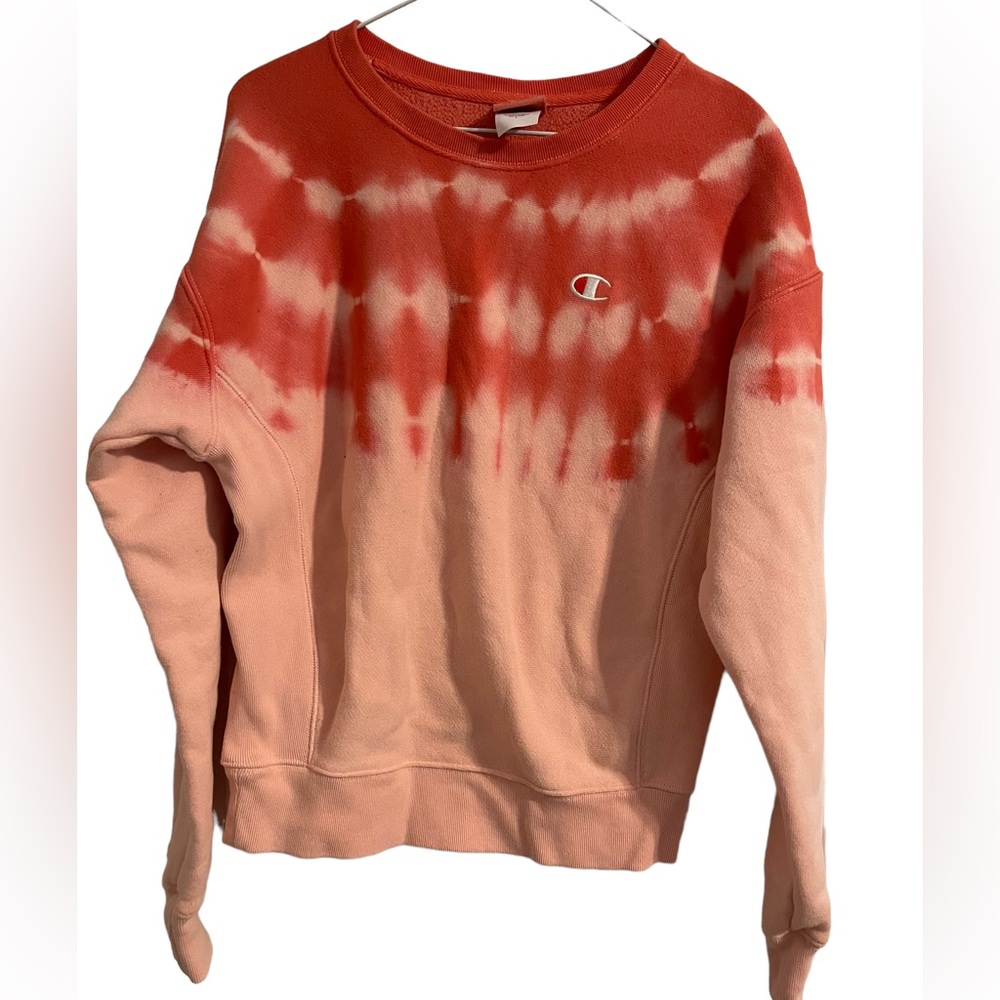 Champion Reverse Weave Sweatshirt Womens Size S Tie Dye